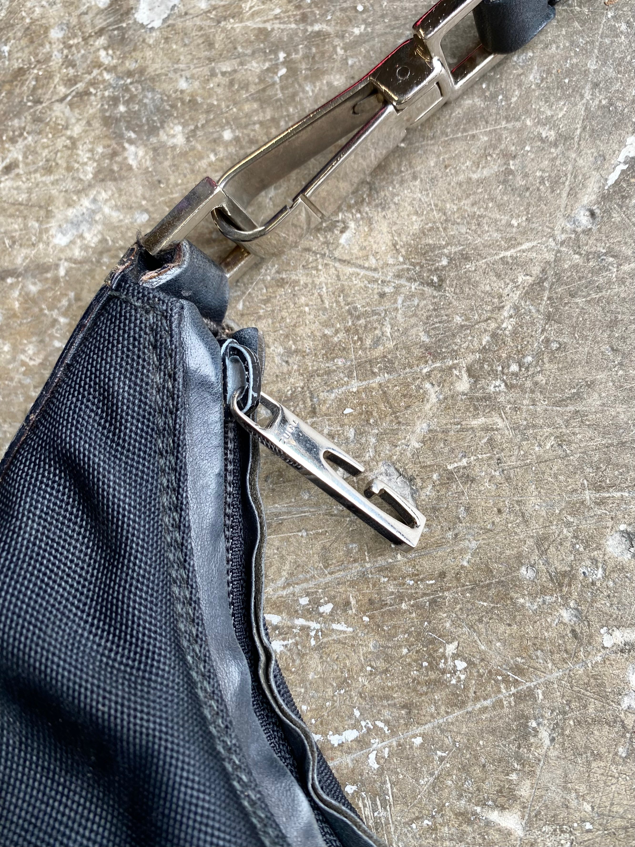 GUCCI 1980s Nylon Hobo Bag