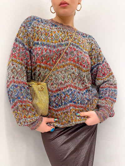 MISSONI 1980's Chevron Sweater Size XL