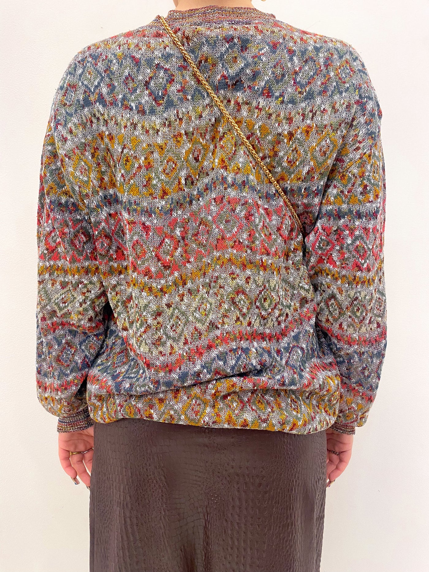 MISSONI 1980's Chevron Sweater Size XL