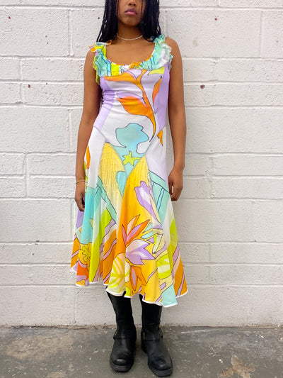 Pastel Layered Ruffle Dress UK 8 - 10