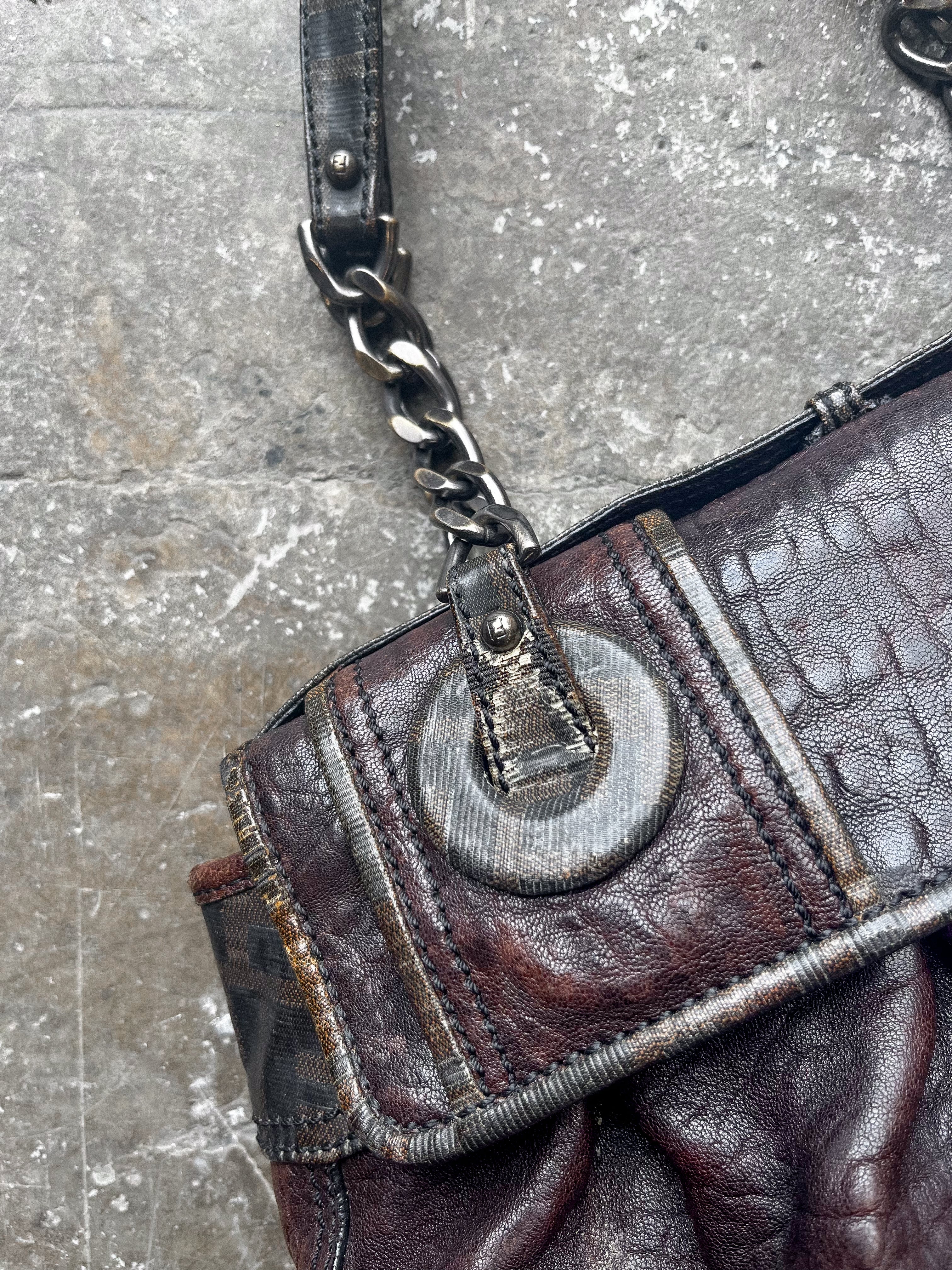 FENDI 2004 Zucca Print 'B Bag'