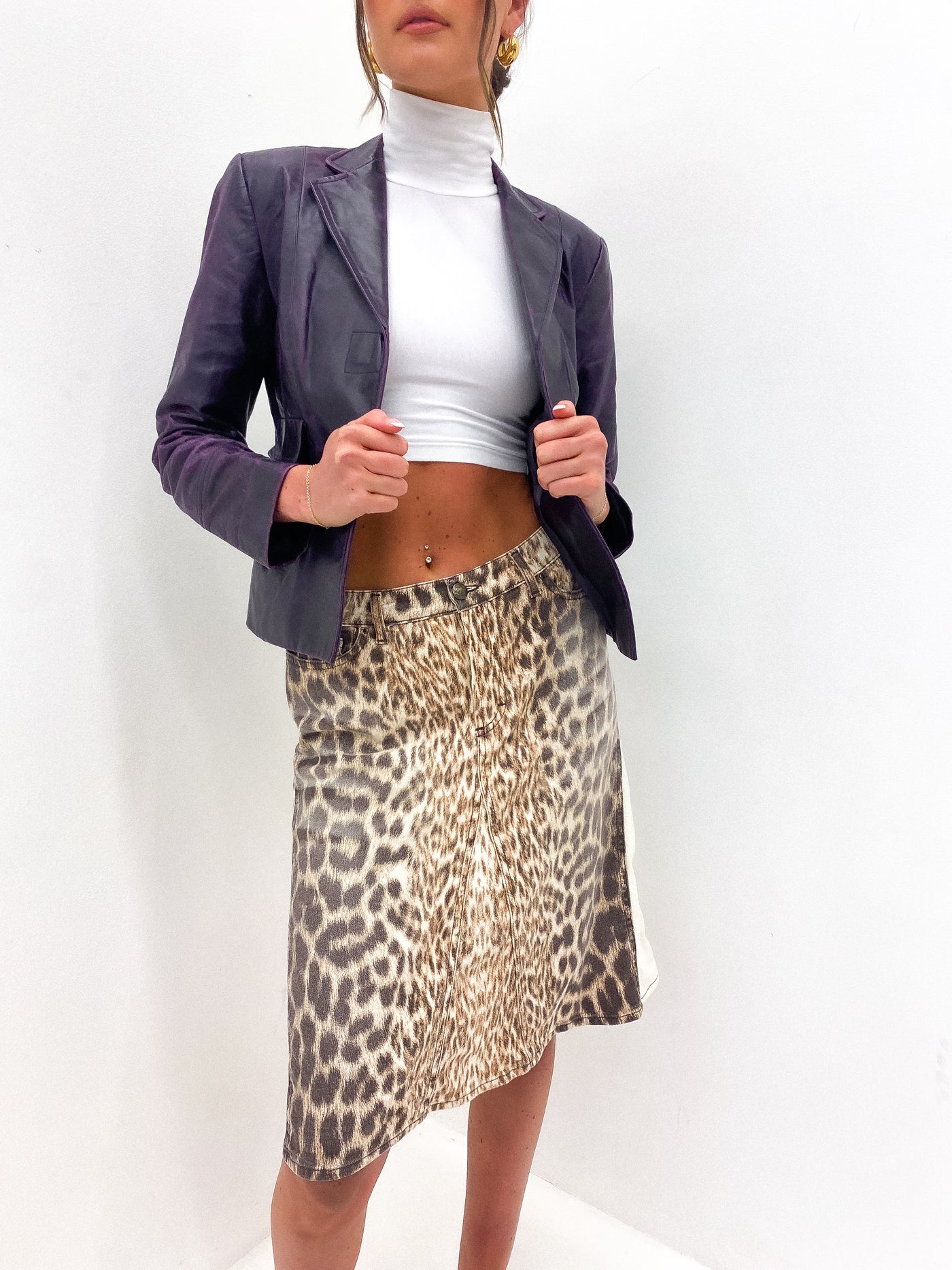 JUST CAVALLI Cheetah Skirt UK 12 - 14