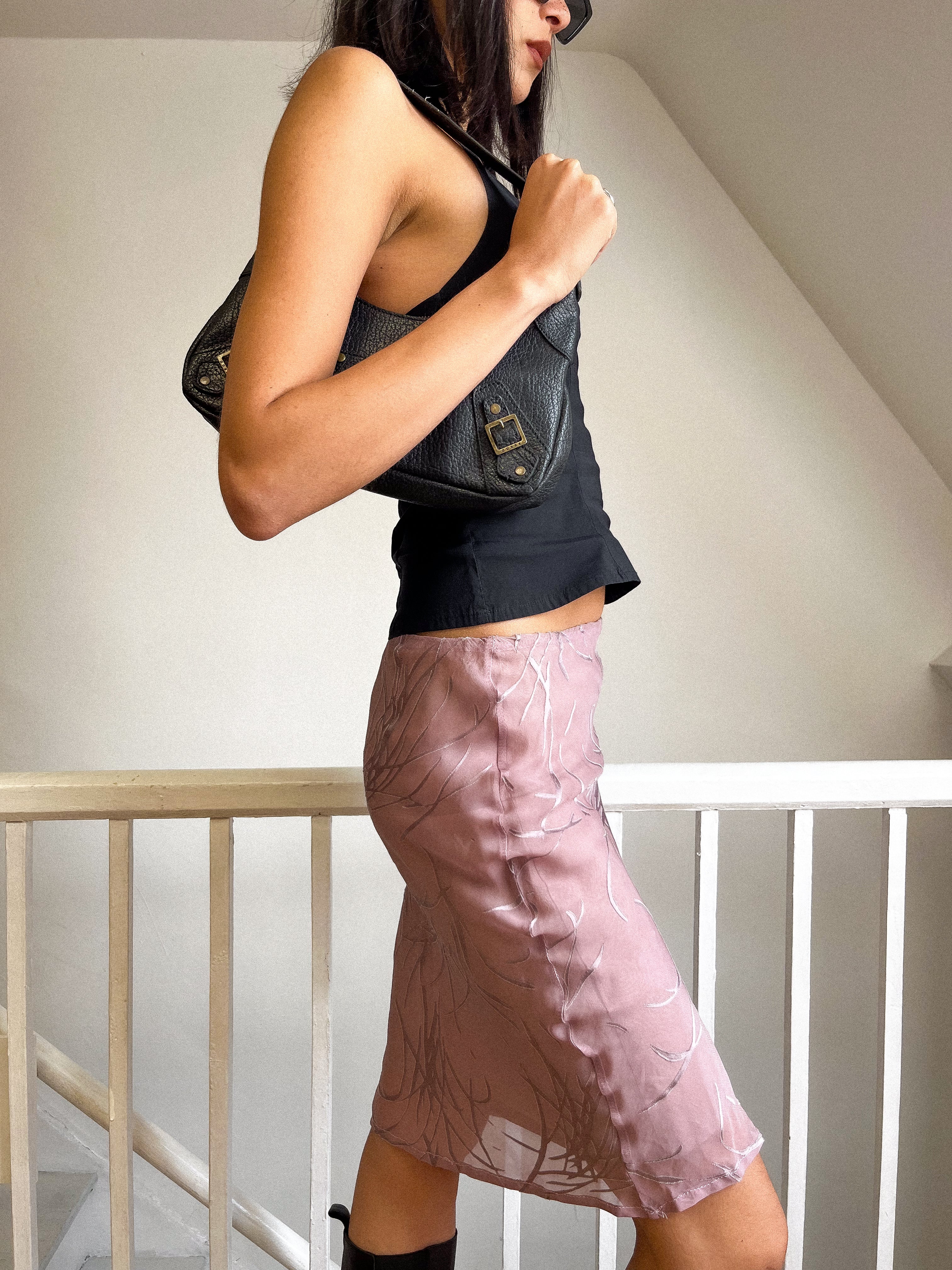 Silk Abstract Midi Skirt Size XS - S
