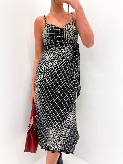 Monochrome Croc Print Dress UK 10
