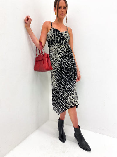 Monochrome Croc Print Dress UK 10