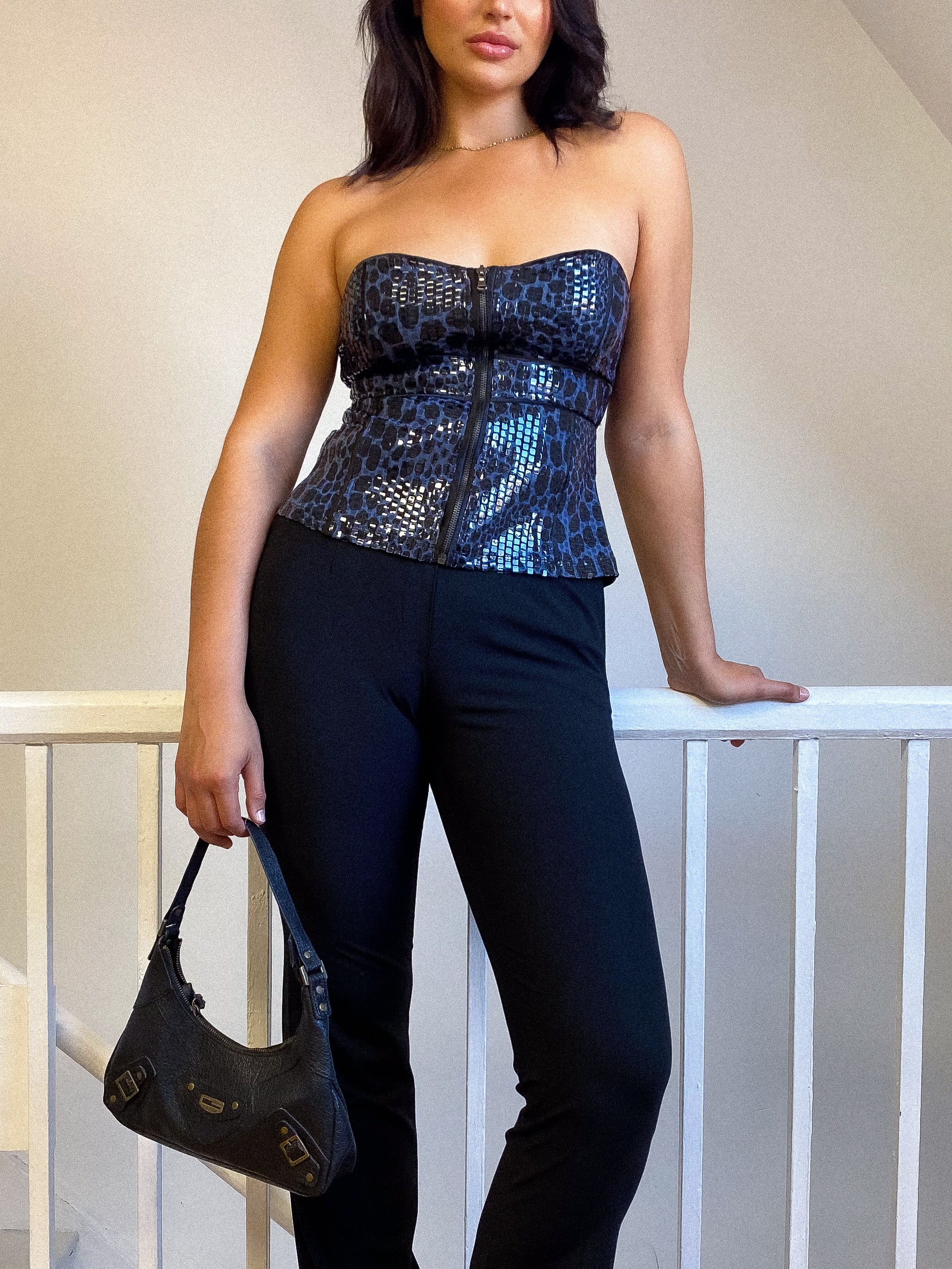 MORGAN Zip Up Bustier UK 10