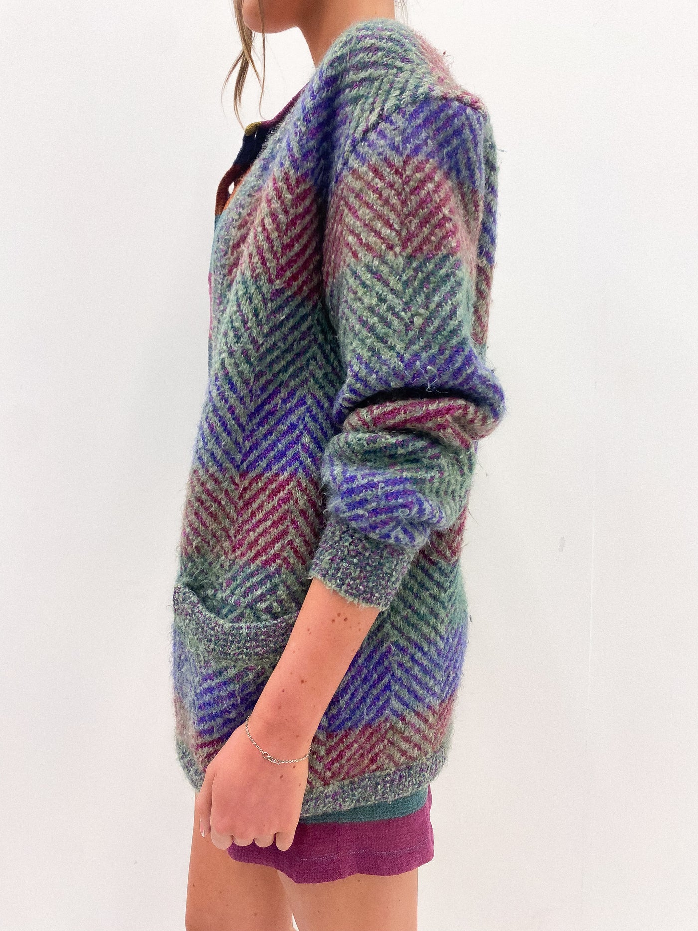 MISSONI 1980's Open Cardigan Size XL