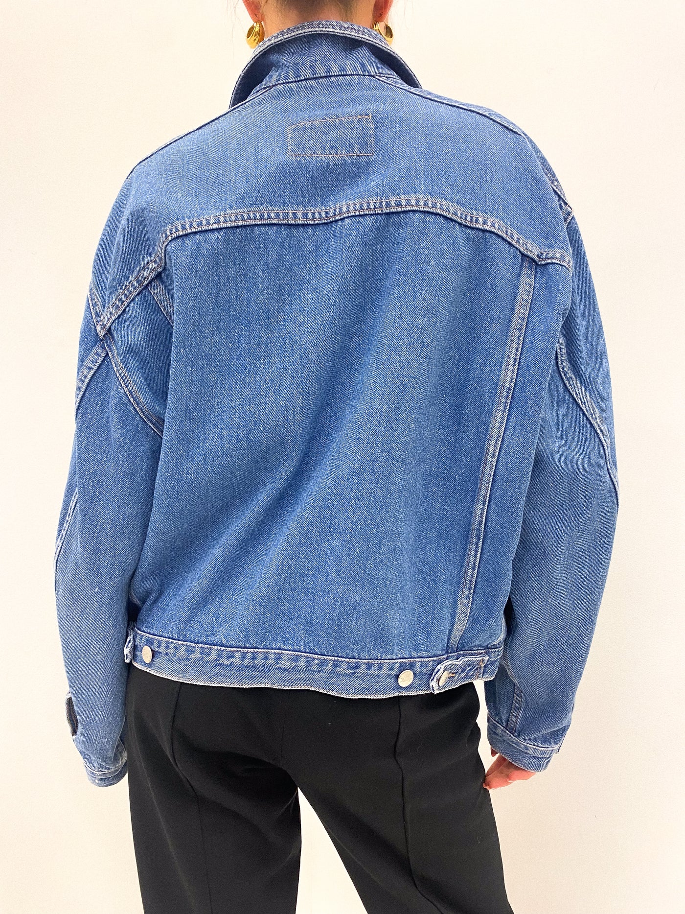 YVES SAINT LAURENT 80s RARE Denim Coat Size L