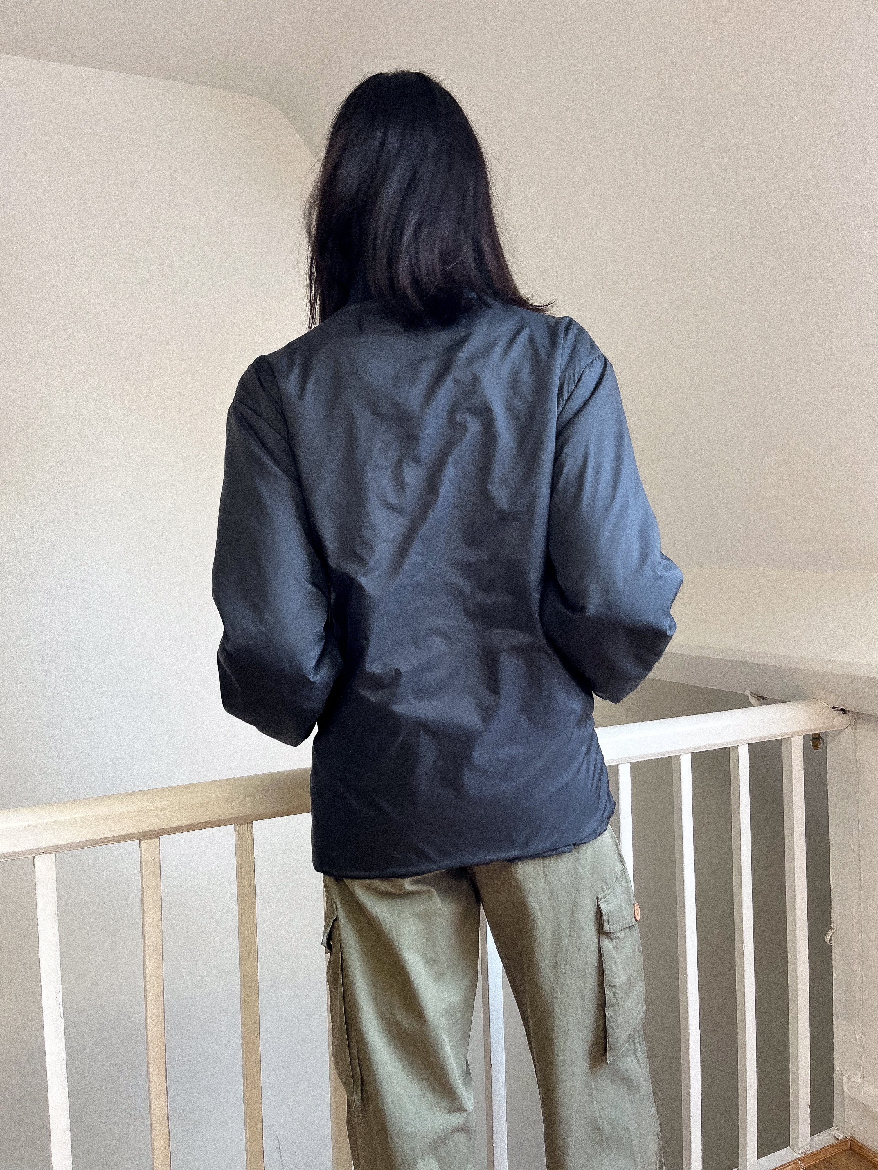 PRADA Sport Navy Nylon Bomber Size L