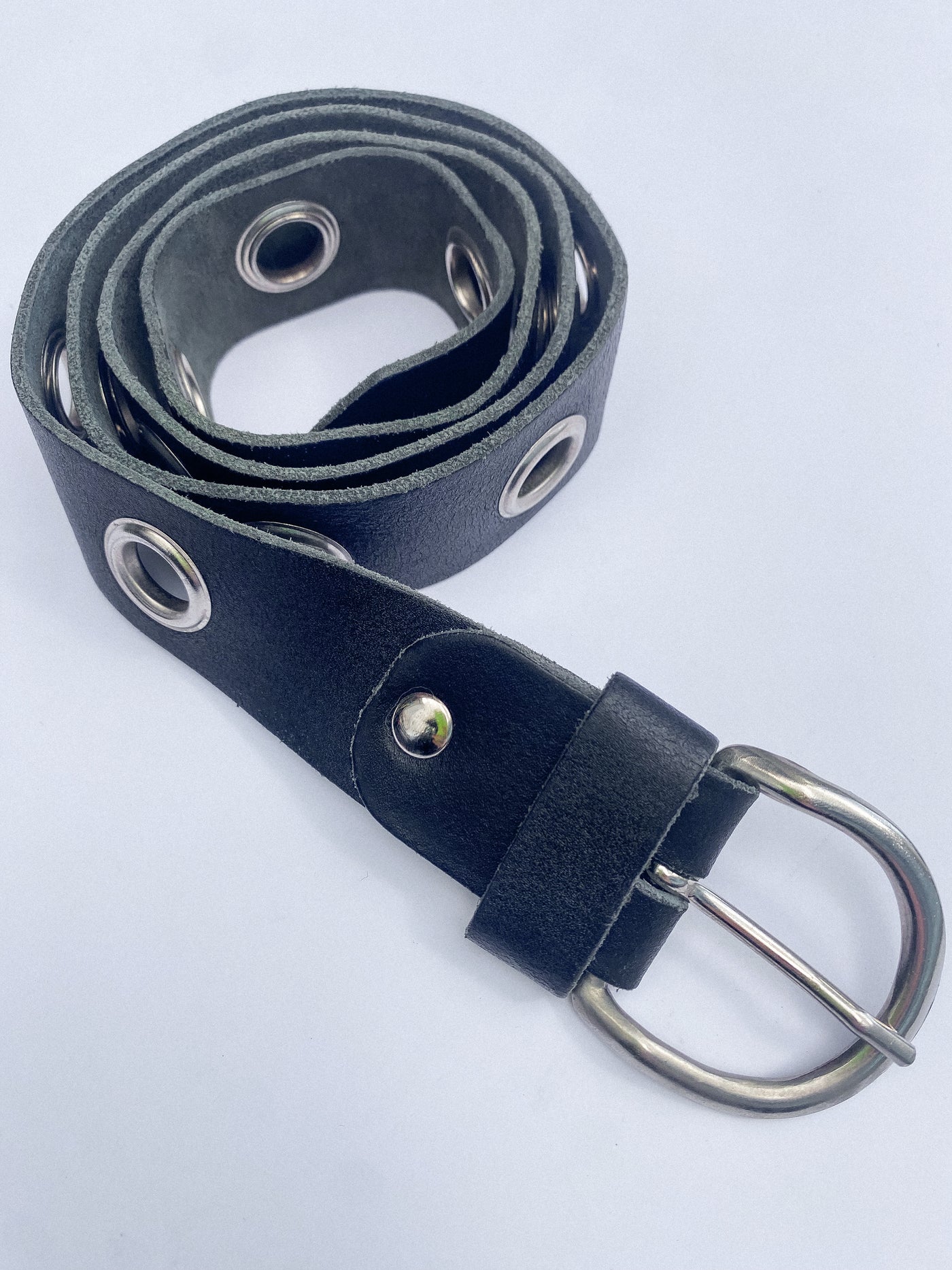 90s Leather Eyelet Belt XS - L
