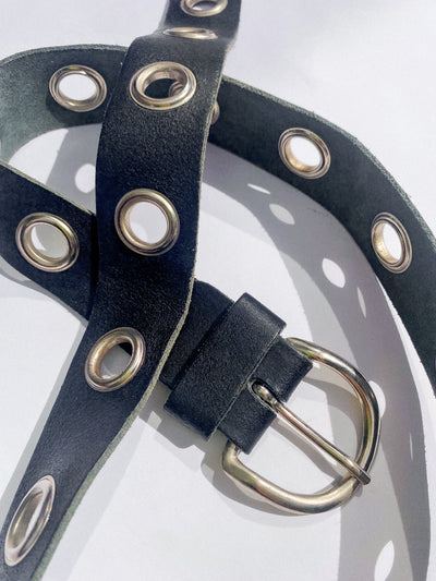 90s Leather Eyelet Belt XS - L