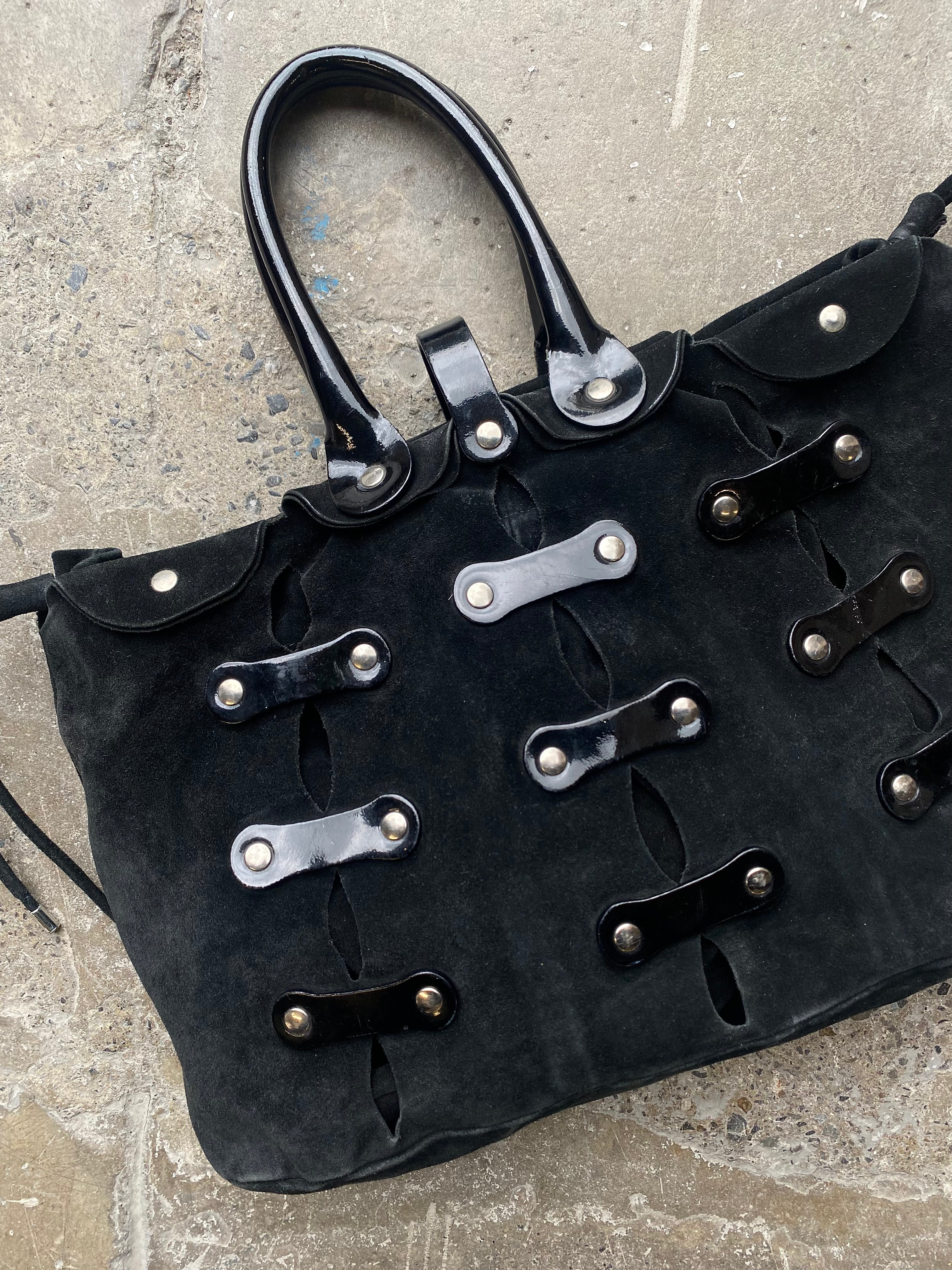 DOLCE & GABBANA 2000s Studded Suede Bag