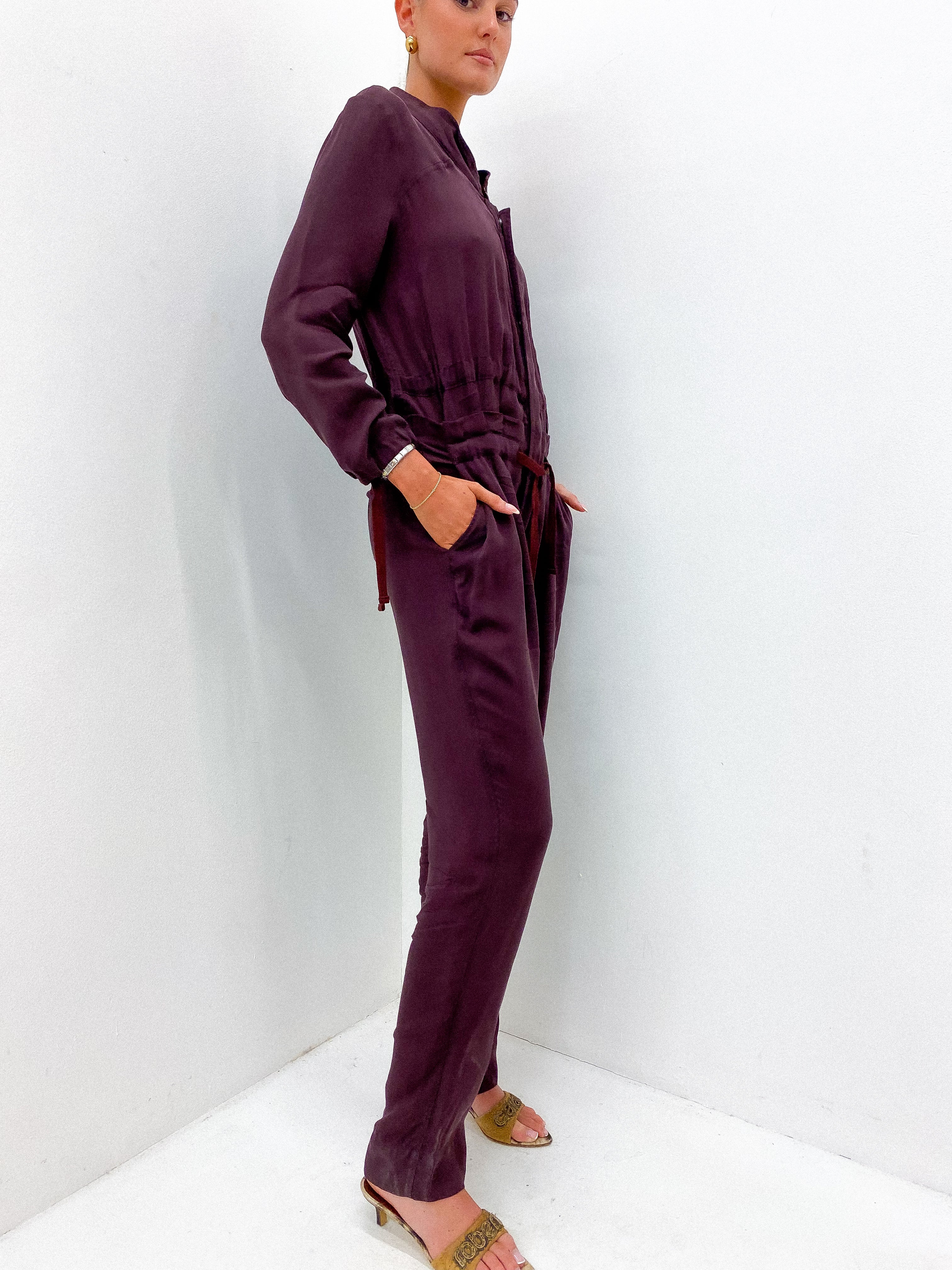 CHLOE Mulberry Jumpsuit UK 14