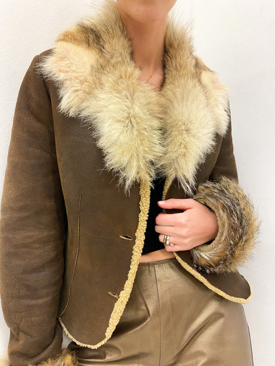 Suede & Fur Jacket Size M