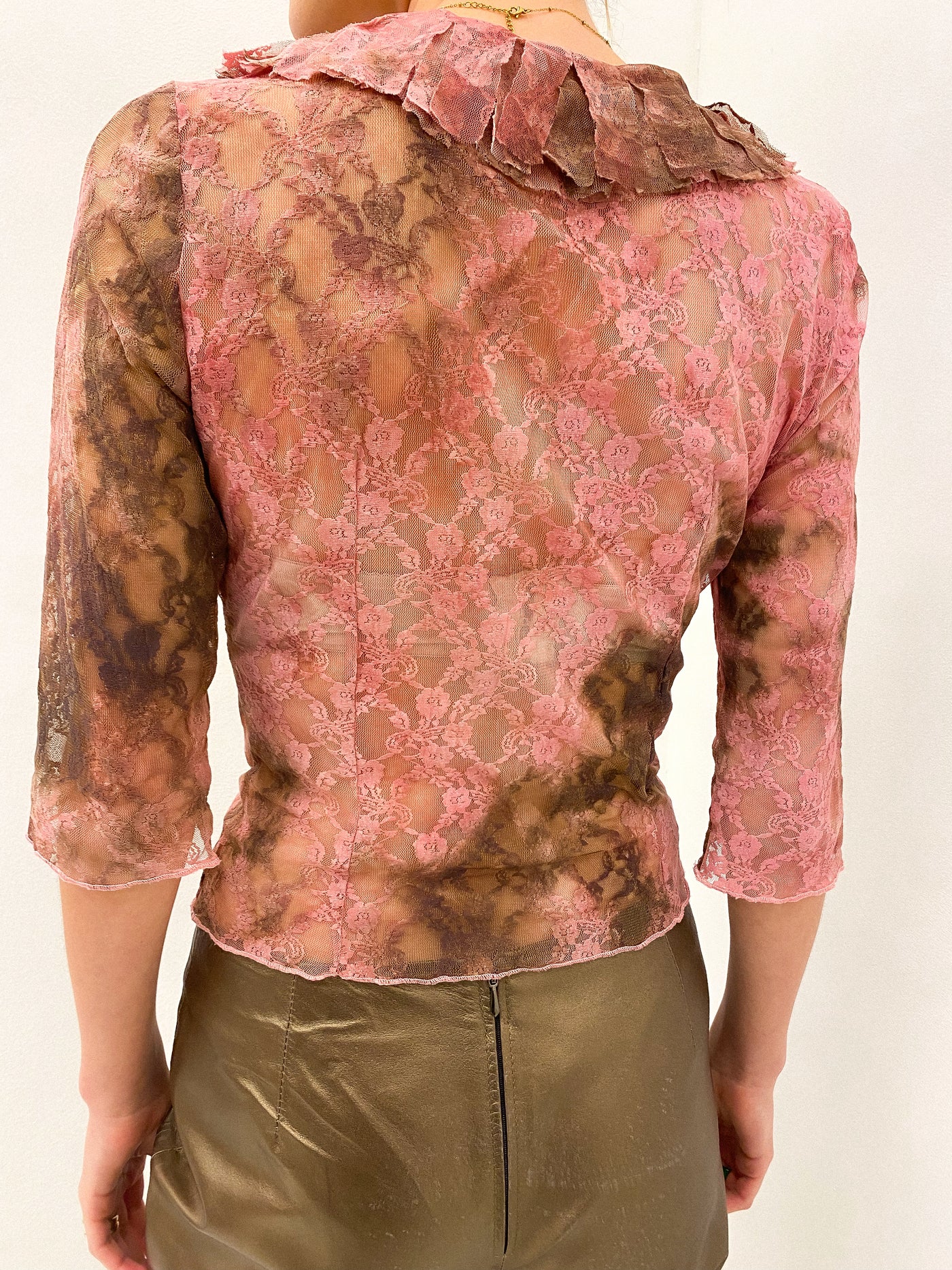 Ombre Lace Sheer Blouse UK 8 - 10